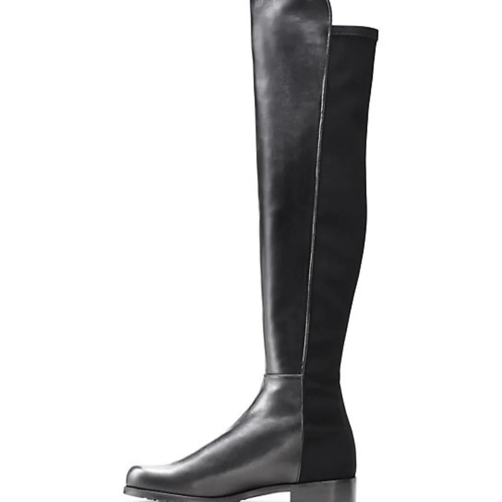 Stuart Weitzman 50 50 Over the Knee Leather Pull On Boots